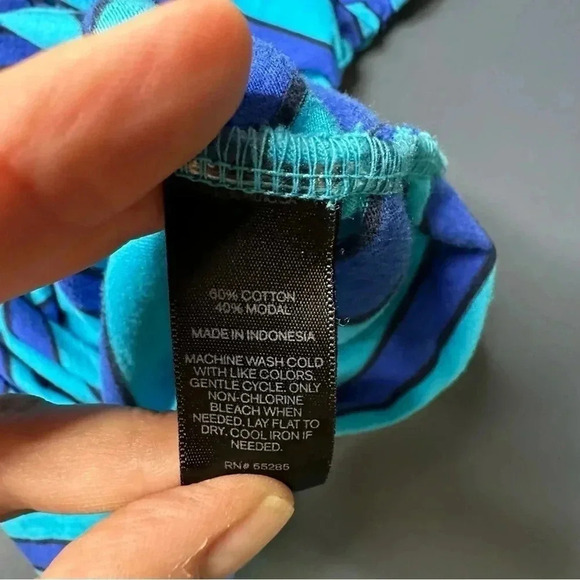 Express Womens Racerback Dress Small Blue Black Stripe Long Side Gathers - Picture 5 of 7